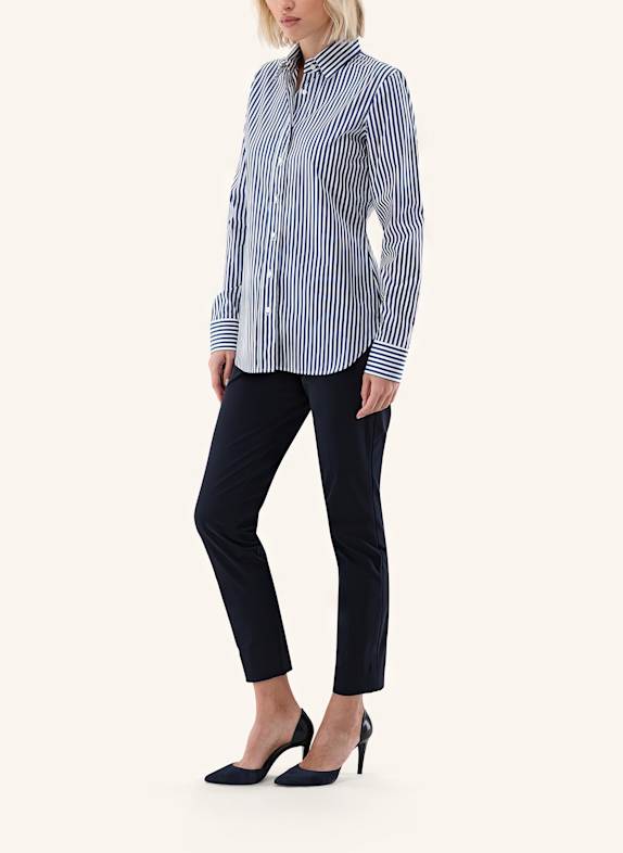 van Laack Blouse met moderne pasvorm DONKERBLAUW