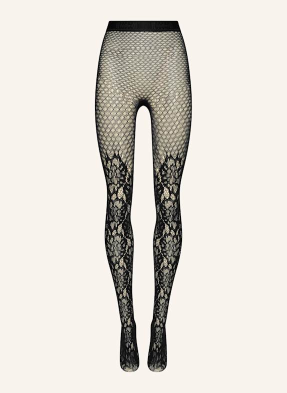 Wolford Strumpfhose LACE TATTOO SCHWARZ