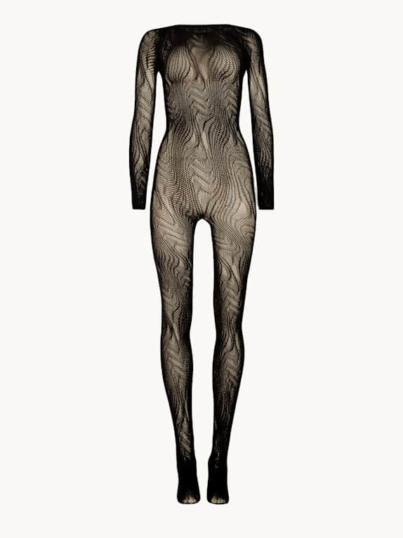 Wolford Hose SNAKE NET CATSUIT SCHWARZ