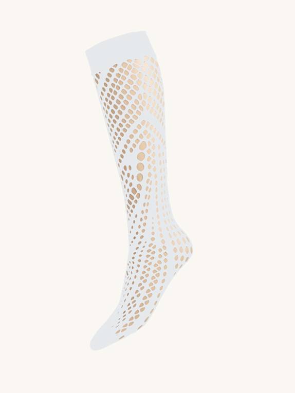 Wolford Kniestrumpf ORGANIC NET KNEE-HIGHS HELLBLAU