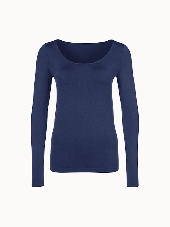 Wolford Pullover LUXE PULLOVER DUNKELBLAU