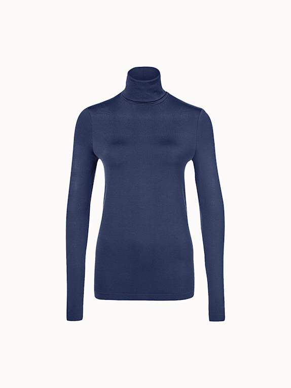 Wolford Pullover LUXE PULLOVER DUNKELBLAU