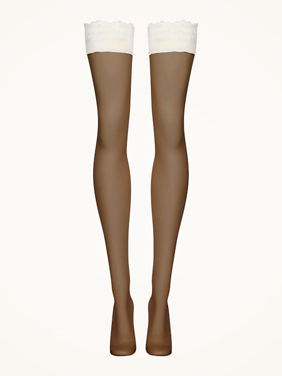 Wolford Halterlose Feinstrümpfe NUDE CAMEL