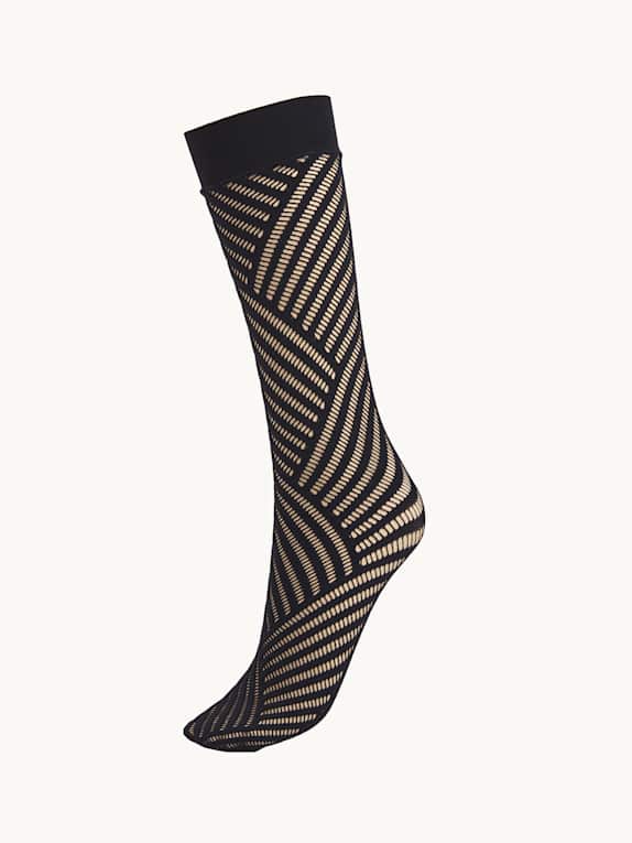 Wolford Kniestrumpf NET KNEE-HIGHS SCHWARZ