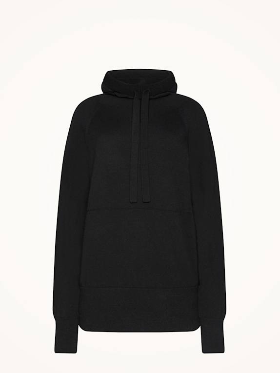 Wolford Wolford Hoodie Knit Sweats Top Long Sleeves SCHWARZ