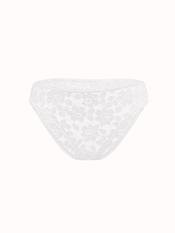 Wolford Lingerie Tanga BOLD LACE BRIEF WEISS