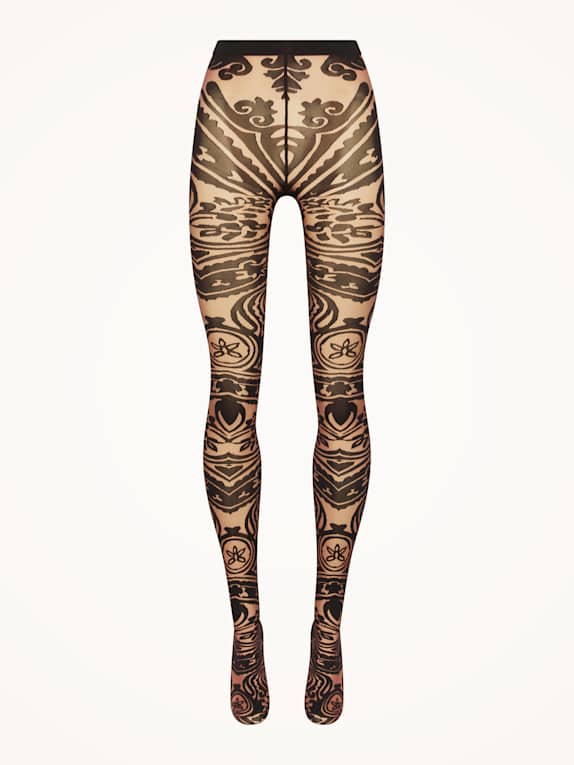 Wolford Strumpfhose PAISLEY TATTOO TIGHTS BRAUN