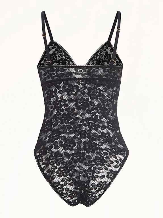 Wolford Bodies ohne Cups BOLD LACE BODYSUIT SCHWARZ