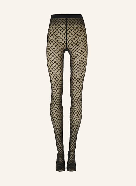 Wolford Strumpfhose VELVET NET ILLUSION TIGHTS SCHWARZ