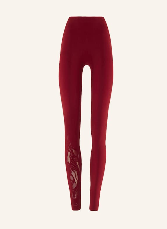 Wolford Leggings RTW ROSE NET LEGGINGS ROT
