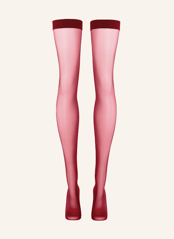 Wolford Halterloser Strumpf INDIVIDUAL 10 STAY-UP ROT