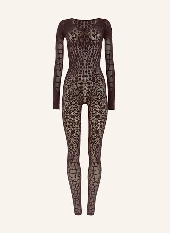 Wolford Hose REPTILE NET JUMPSUIT BRAUN