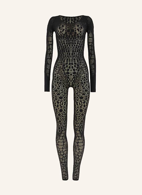 Wolford Hose REPTILE NET JUMPSUIT SCHWARZ