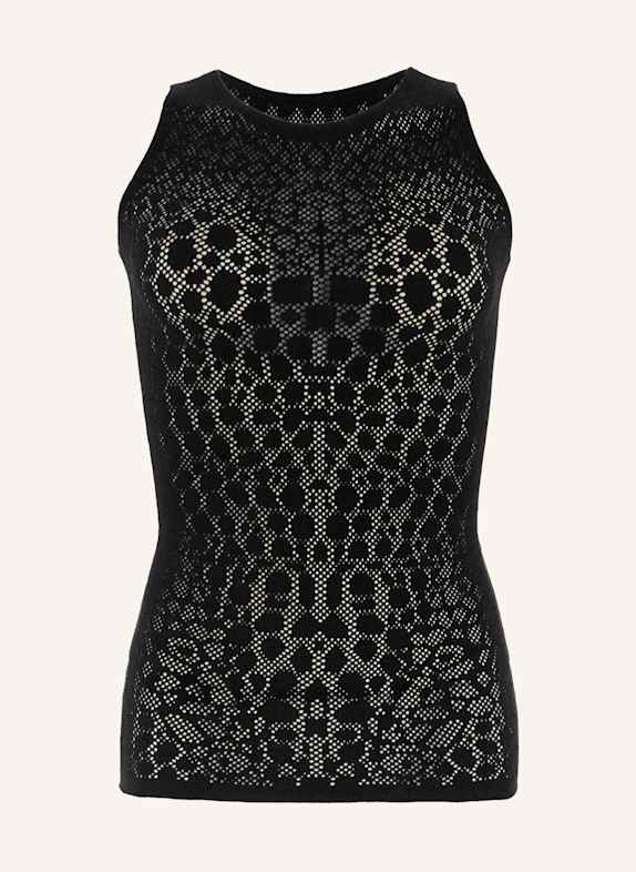 Wolford Top REPTILE NET TOP SLEEVELESS SCHWARZ