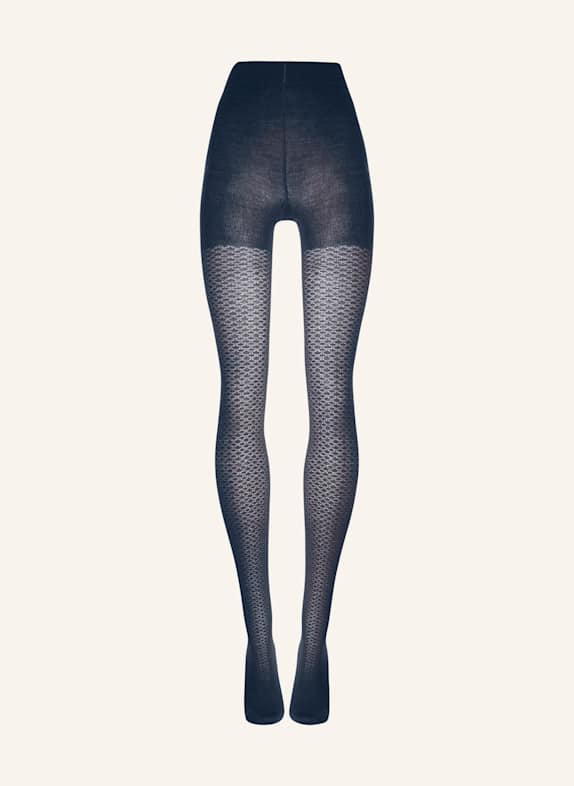 Wolford Wolford Tights Merino Pattern Tights DUNKELBLAU