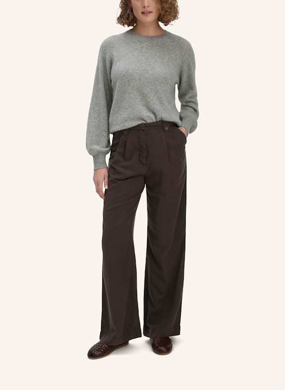 hessnatur Bundfalten Hose BRAUN