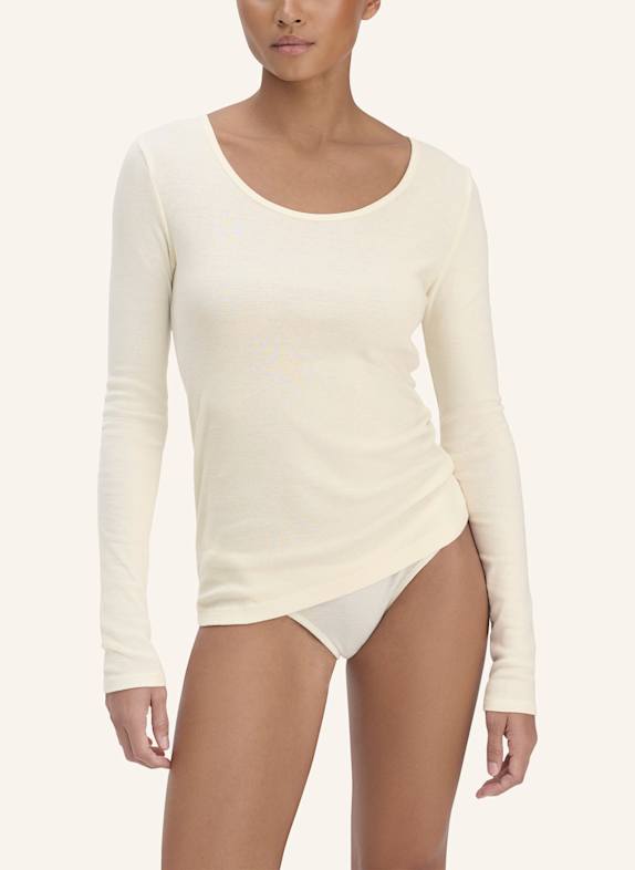 hessnatur Langarmshirt Rundhals Fitted BEIGE