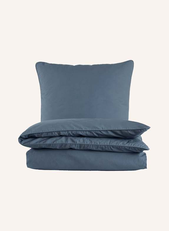 hessnatur Perkal Bettwäsche-Set BLAU