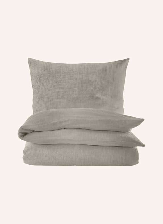 hessnatur Musselin Bettwäsche-Set BEIGE