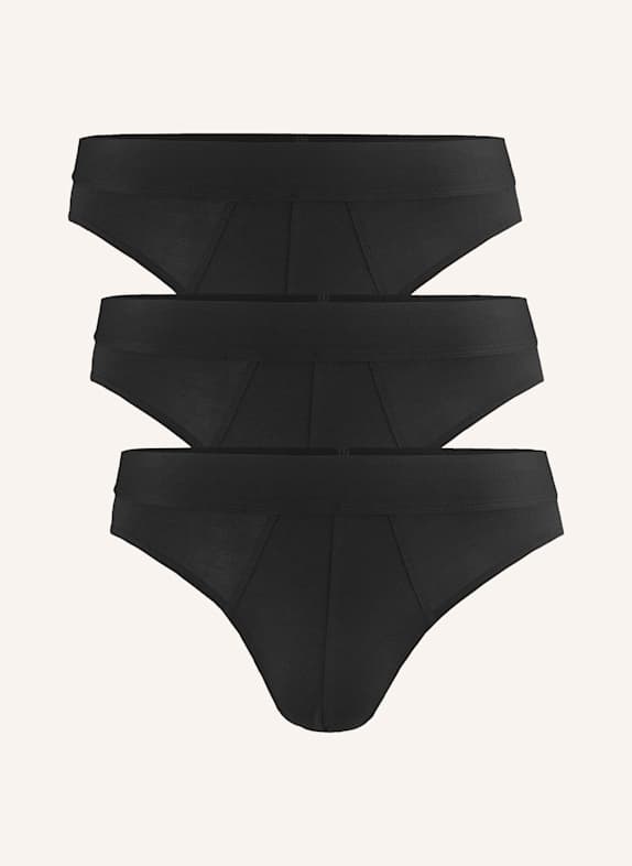 hessnatur Slip Regular Cut 3er-Pack SCHWARZ