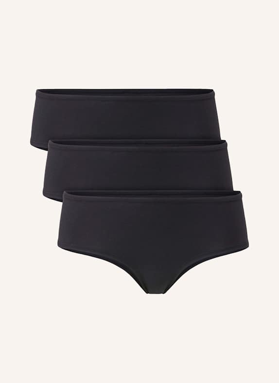 hessnatur Panty Regular Cut im 3er Pack SCHWARZ