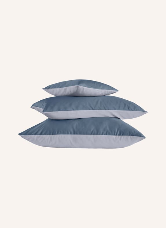 hessnatur Satin Wende-Kissenbezug BLAU