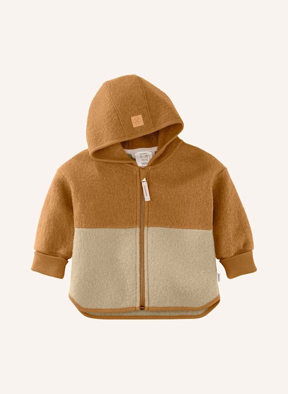 hessnatur hessnatur Walkjacke aus reiner Bio-Merinowolle BRAUN