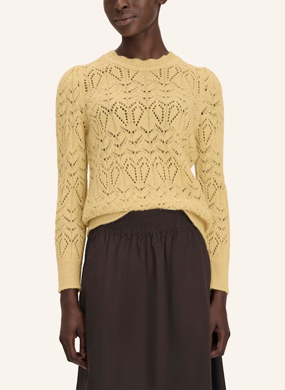 hessnatur hessnatur Pullover Regular aus reinem Alpaka GELB