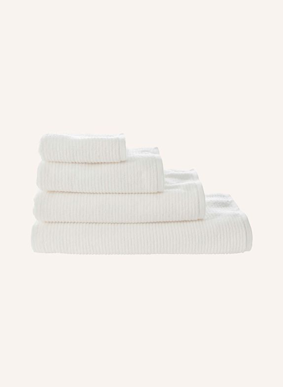 hessnatur Frottier Handtuch Rippstruktur WEISS
