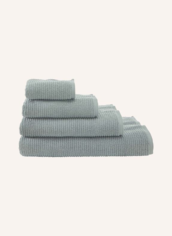 hessnatur Frottier Handtuch Rippstruktur GRÜN
