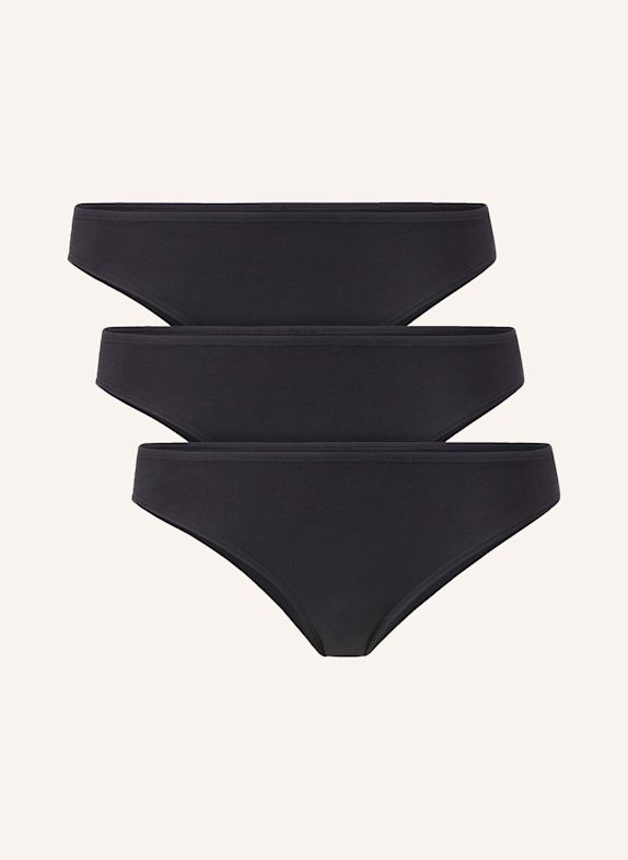 hessnatur Slip Regular Cut 3er Pack SCHWARZ