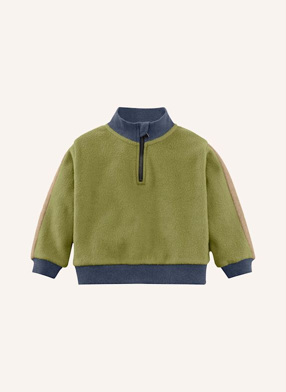 hessnatur hessnatur Softfleece Troyer aus reiner Bio-Baumwolle GRÜN