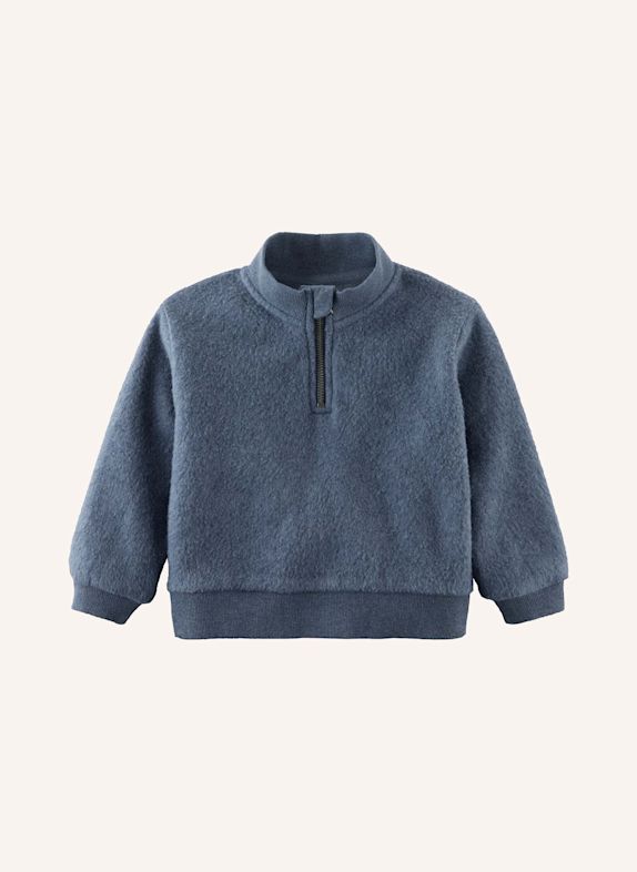hessnatur hessnatur Softfleece Troyer aus reiner Bio-Baumwolle BLAU