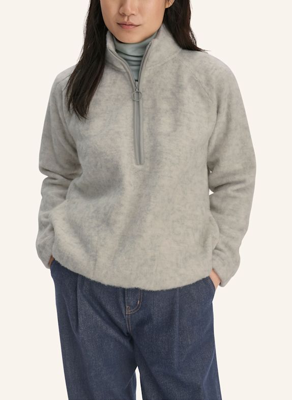 hessnatur hessnatur Wollfleece Troyer Relaxed aus reiner Bio-Merinowolle GRAU