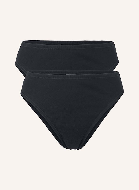 hessnatur Taillenslip High Waist 2er-Set SCHWARZ