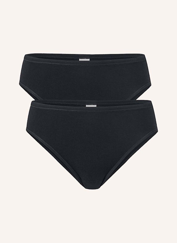 hessnatur Slip Regular Cut 2er-Set SCHWARZ