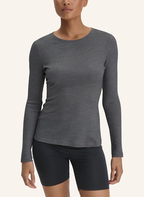 hessnatur hessnatur Longsleeve WARM TOUCH aus Bio-Schurwolle und TENCEL™ Lyocell GRAU