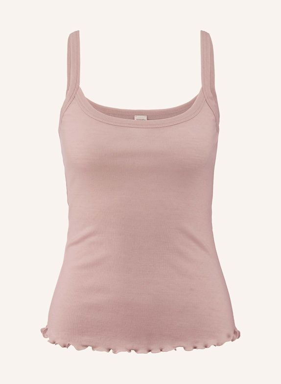 hessnatur hessnatur Spaghetti Top Pointelle aus reiner Bio-Merinowolle ROSA