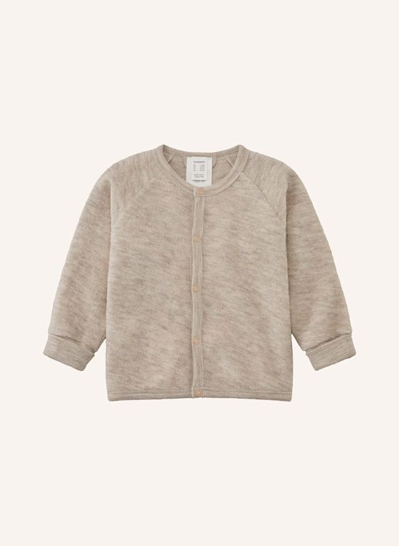 hessnatur hessnatur Wollfrottee Jacke aus reiner Bio-Merinowolle BEIGE
