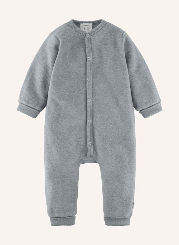 hessnatur hessnatur Wollfrottee Overall aus reiner Bio-Merinowolle BLAU