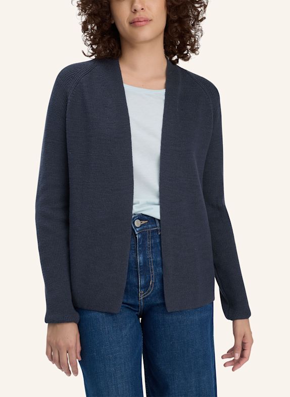 hessnatur hessnatur Strick Jacke Regular aus reiner Bio-Baumwolle BLAU