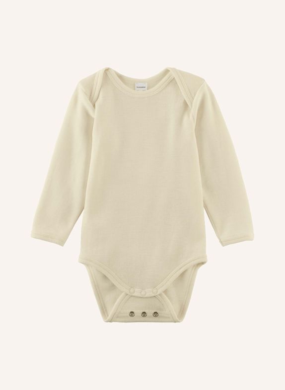 hessnatur hessnatur Langarmbody Slim aus Bio-Merinowolle mit Seide BEIGE