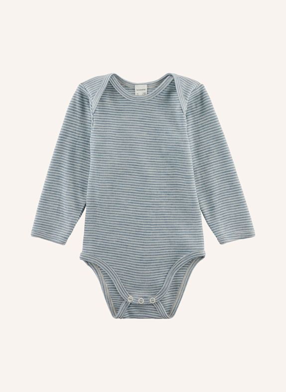 hessnatur hessnatur Langarm Body aus Bio-Merinowolle mit Seide BLAU