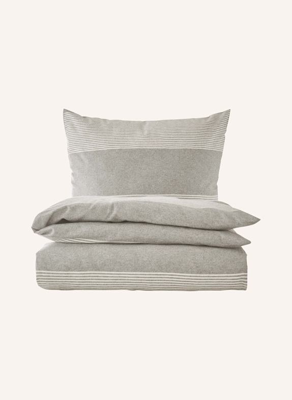 hessnatur Biber Bettwäsche-Set Seon GRAU