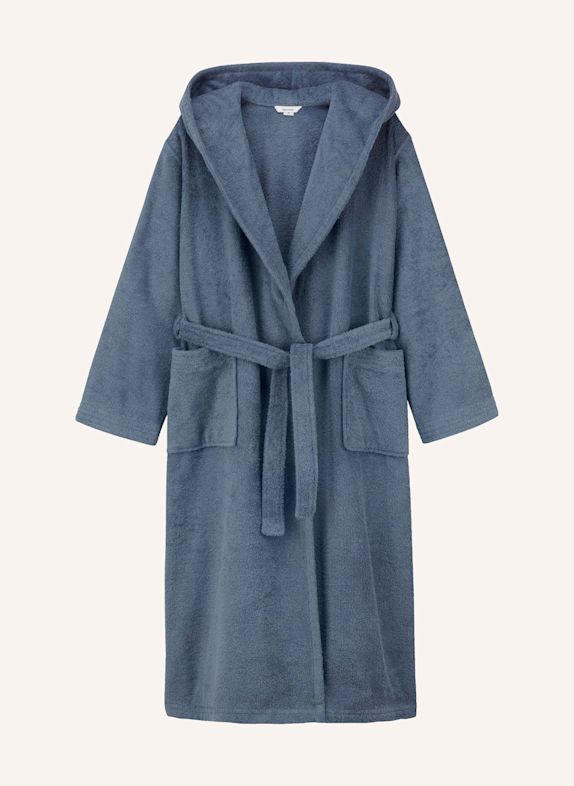 hessnatur Langer Bademantel Relaxed BLAU