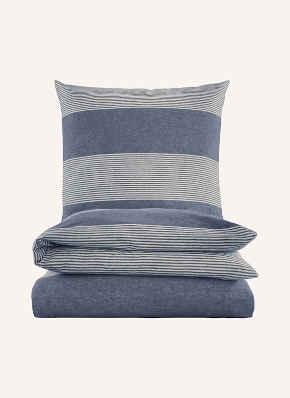 hessnatur Biber Bettwäsche-Set Seon BLAU