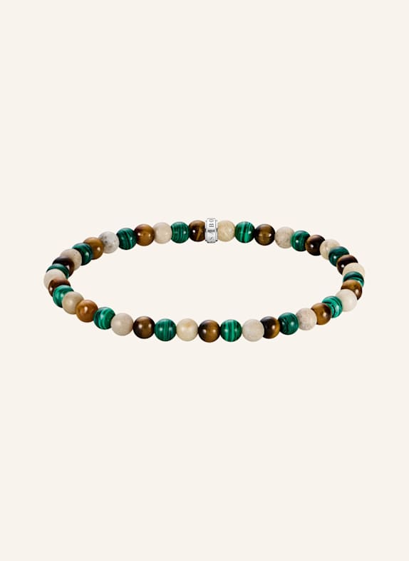 THOMAS SABO Armband GRÜN/ BRAUN/ BEIGE/ SILBER