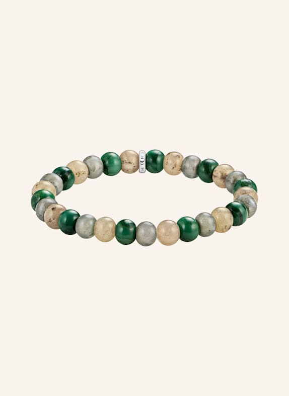 THOMAS SABO Armband GRÜN/ BEIGE/ SILBER