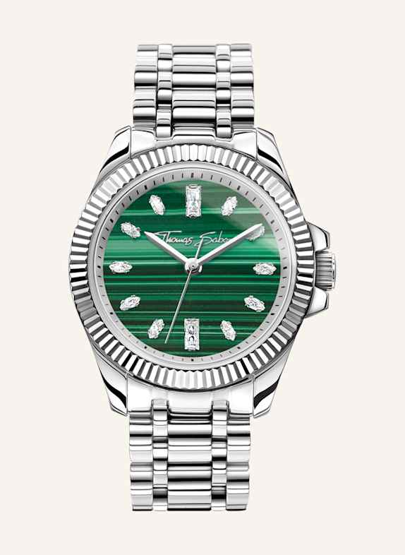 THOMAS SABO Damenuhr SILBER/ GRÜN