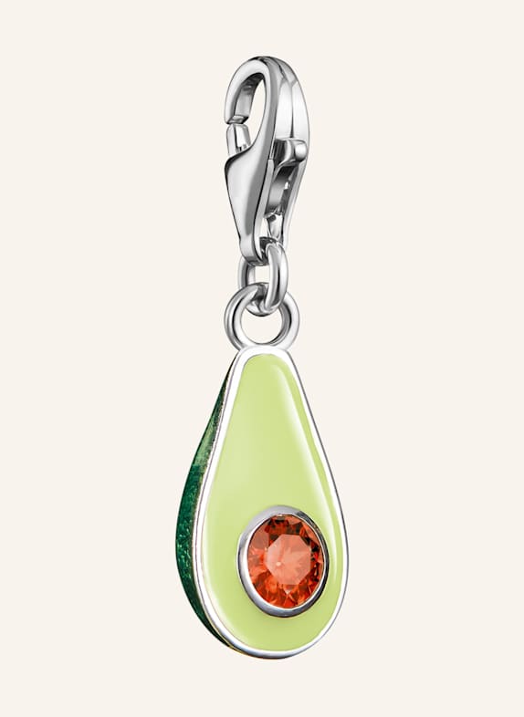 THOMAS SABO Charm-Anhänger SILBER/ BRAUN/ GRÜN